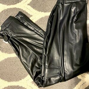 NWT Express | Faux Leather High Waisted Cargo Pant